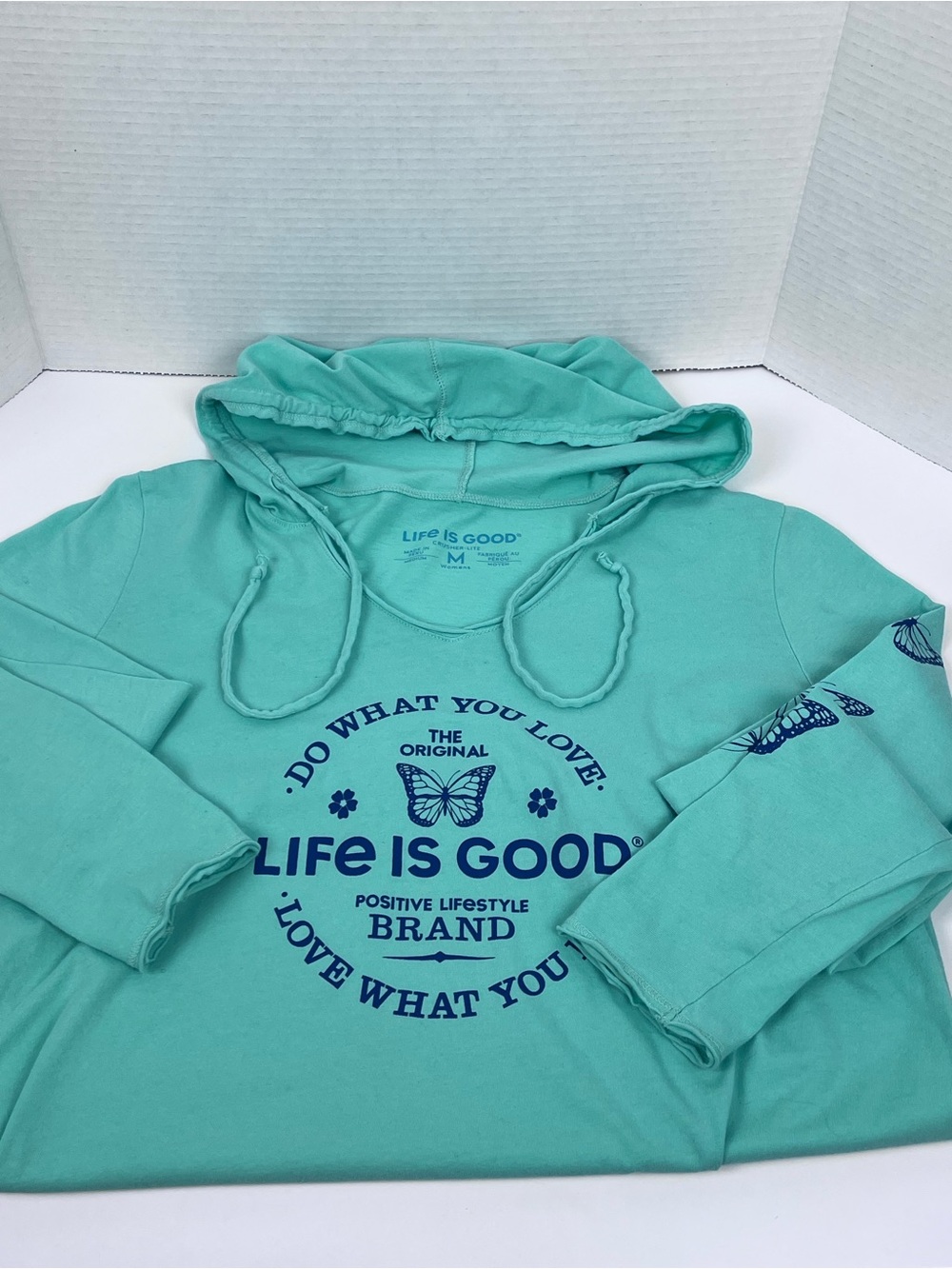 Life Is Good Women's Ligthweight 100% Cottob Graphic Print Hooded T-Shirt Size M - Picture 7 of 13